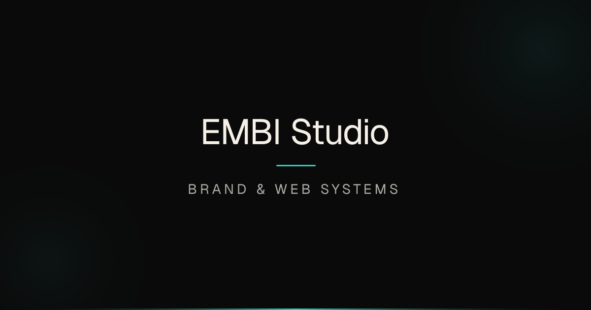 EMBI Studio — Brand & Web Systems