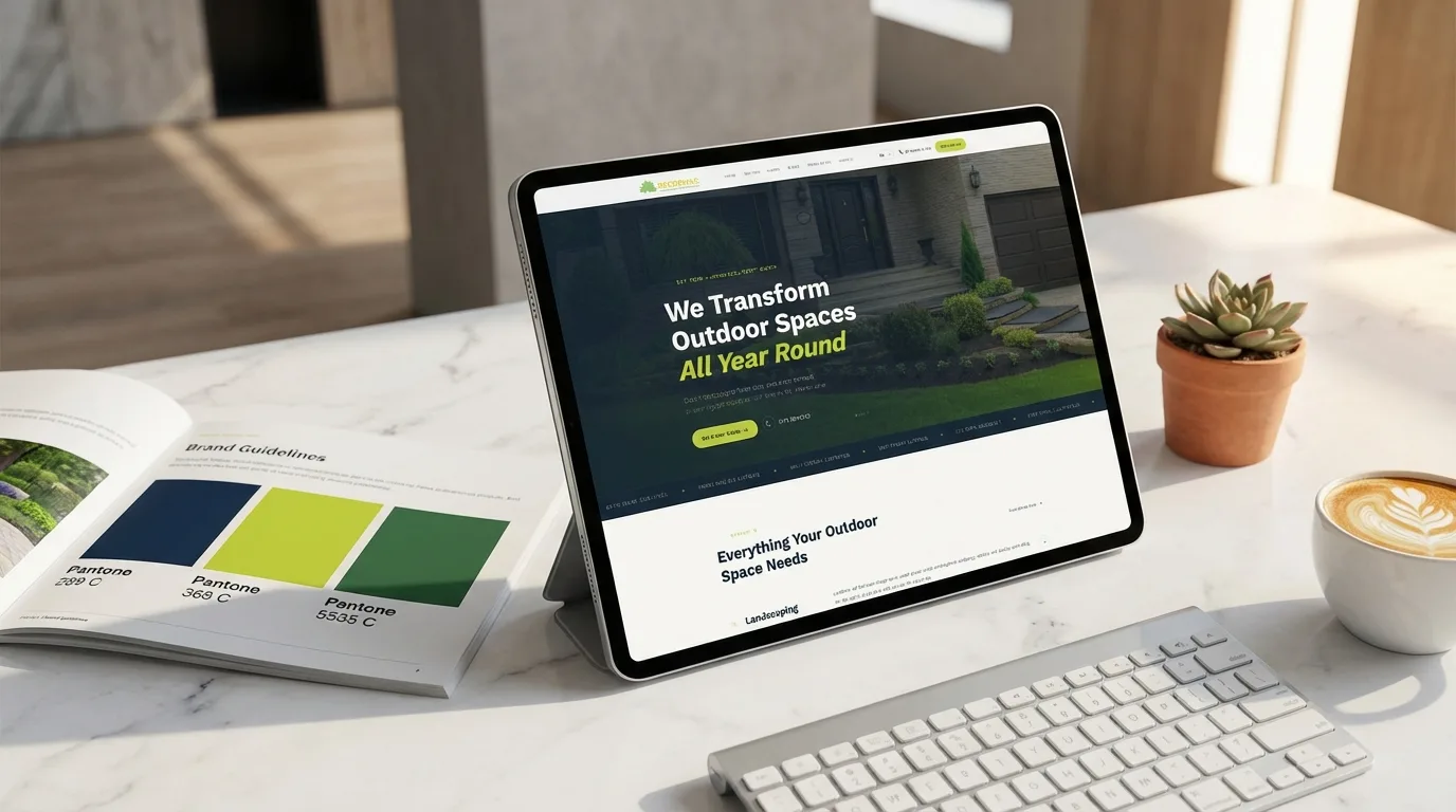 Decormac website on laptop