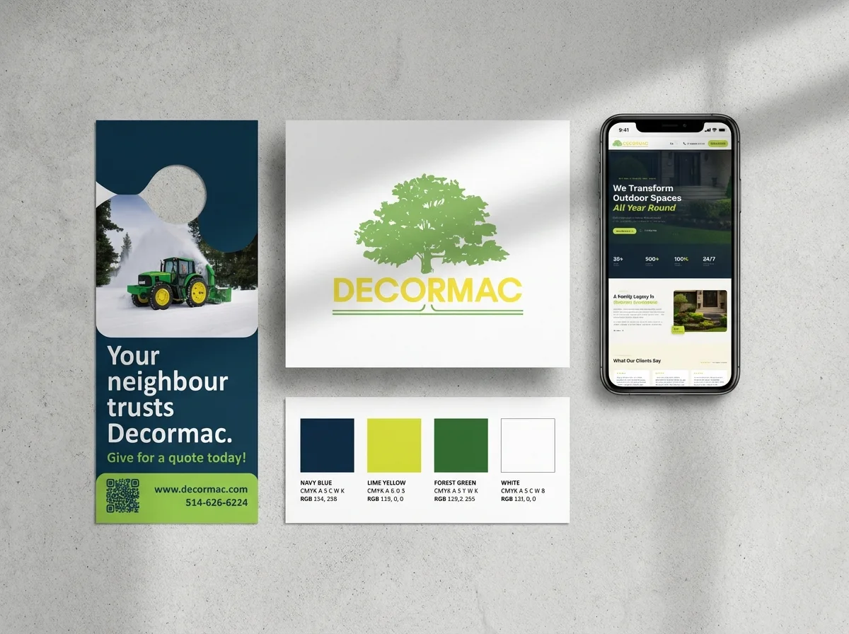 Brand system flat-lay